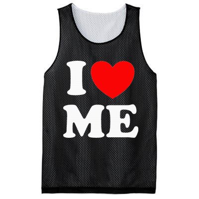 I Love Me I Red Heart Me I Love Me Myself And I Funny Mesh Reversible Basketball Jersey Tank