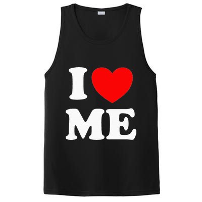 I Love Me I Red Heart Me I Love Me Myself And I Funny PosiCharge Competitor Tank