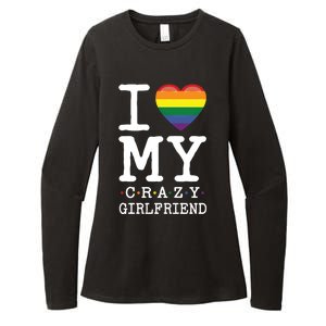 I Love My Crazy Friend I Lesbian Homosexual Rainbow Flag Gift Womens CVC Long Sleeve Shirt