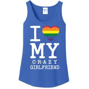 I Love My Crazy Friend I Lesbian Homosexual Rainbow Flag Gift Ladies Essential Tank