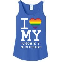 I Love My Crazy Friend I Lesbian Homosexual Rainbow Flag Gift Ladies Essential Tank