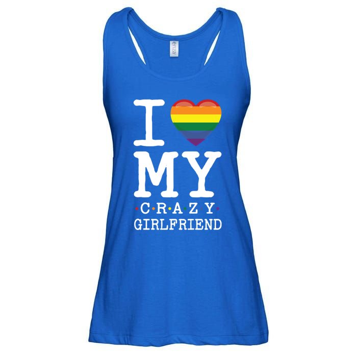 I Love My Crazy Friend I Lesbian Homosexual Rainbow Flag Gift Ladies Essential Flowy Tank