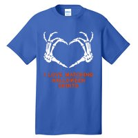 I Love Matching Funny Halloween Couples Skeleton Hand Heart Gift Tall T-Shirt