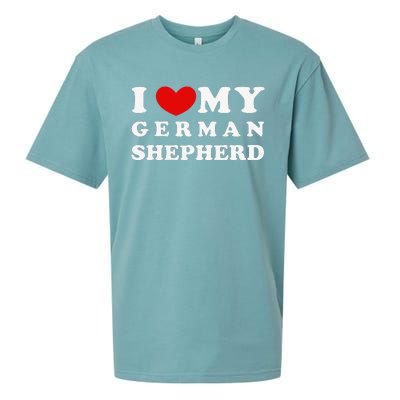 I Love My German Shepherd I Heart My German Shepherd Sueded Cloud Jersey T-Shirt