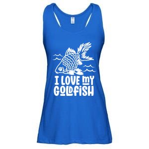 I Love My Goldfish Owner Goldfishs Lover Funny Gift Ladies Essential Flowy Tank