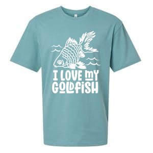 I Love My Goldfish Owner Goldfishs Lover Funny Gift Sueded Cloud Jersey T-Shirt