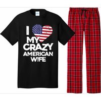 I Love My Crazy American Wife Funny Married Couple Pajama Set