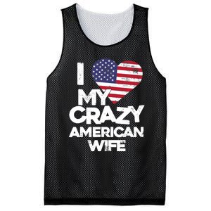 I Love My Crazy American Wife Funny Married Couple Mesh Reversible Basketball Jersey Tank