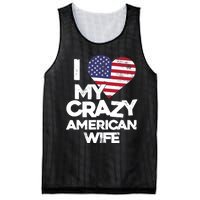 I Love My Crazy American Wife Funny Married Couple Mesh Reversible Basketball Jersey Tank