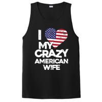 I Love My Crazy American Wife Funny Married Couple PosiCharge Competitor Tank