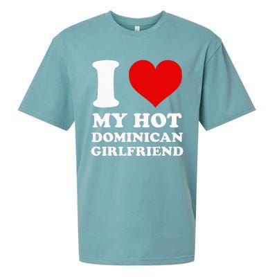 I Love My Hot Dominican Girlfriend I Heart My Dominican Gf Sueded Cloud Jersey T-Shirt