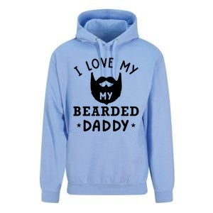 I Love My Bearded Dad Gift For Dad With Beard Father's Day Great Gift Unisex Surf Hoodie