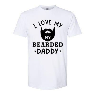 I Love My Bearded Dad Gift For Dad With Beard Father's Day Great Gift Softstyle® CVC T-Shirt