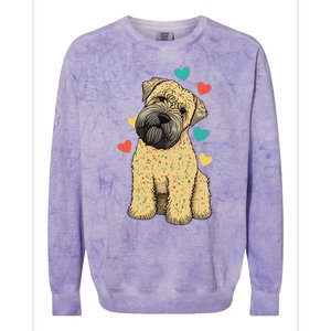 I Love My Soft Coated Wheaten Terrier Dog Valentines Heart Colorblast Crewneck Sweatshirt