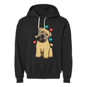 I Love My Soft Coated Wheaten Terrier Dog Valentines Heart Garment-Dyed Fleece Hoodie