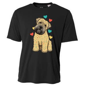 I Love My Soft Coated Wheaten Terrier Dog Valentines Heart Cooling Performance Crew T-Shirt