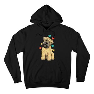 I Love My Soft Coated Wheaten Terrier Dog Valentines Heart Hoodie