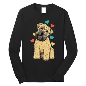 I Love My Soft Coated Wheaten Terrier Dog Valentines Heart Long Sleeve Shirt