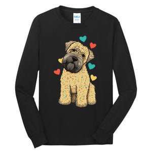 I Love My Soft Coated Wheaten Terrier Dog Valentines Heart Tall Long Sleeve T-Shirt