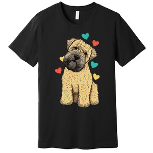 I Love My Soft Coated Wheaten Terrier Dog Valentines Heart Premium T-Shirt