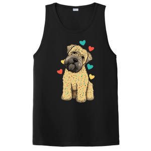 I Love My Soft Coated Wheaten Terrier Dog Valentines Heart PosiCharge Competitor Tank