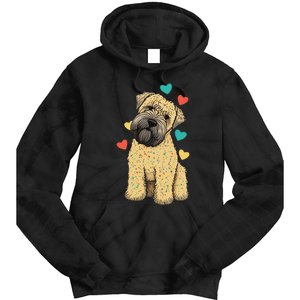 I Love My Soft Coated Wheaten Terrier Dog Valentines Heart Tie Dye Hoodie