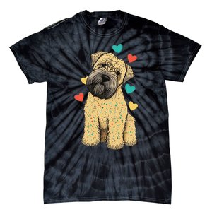 I Love My Soft Coated Wheaten Terrier Dog Valentines Heart Tie-Dye T-Shirt