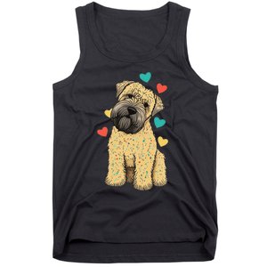 I Love My Soft Coated Wheaten Terrier Dog Valentines Heart Tank Top