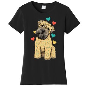 I Love My Soft Coated Wheaten Terrier Dog Valentines Heart Women's T-Shirt