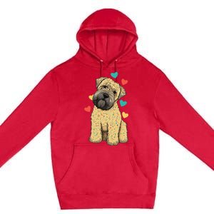 I Love My Soft Coated Wheaten Terrier Dog Valentines Heart Premium Pullover Hoodie