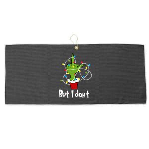 I Love Matching Christmas But I Dont Lights Couples Large Microfiber Waffle Golf Towel