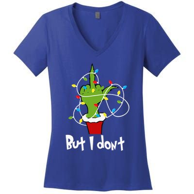 I Love Matching Christmas But I Dont Lights Couples Women's V-Neck T-Shirt