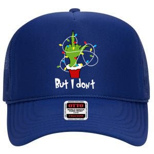 I Love Matching Christmas But I Dont Lights Couples High Crown Mesh Back Trucker Hat