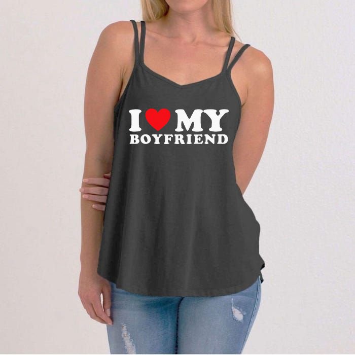 I Love My Boyfriend I Heart My Boyfriend BF Women's Strappy Tank