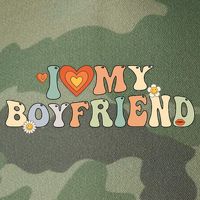 I Love My Boyfriend Groovy Retro I Red Heart My Boyfriend Bf Legacy Tie Dye Trucker Hat