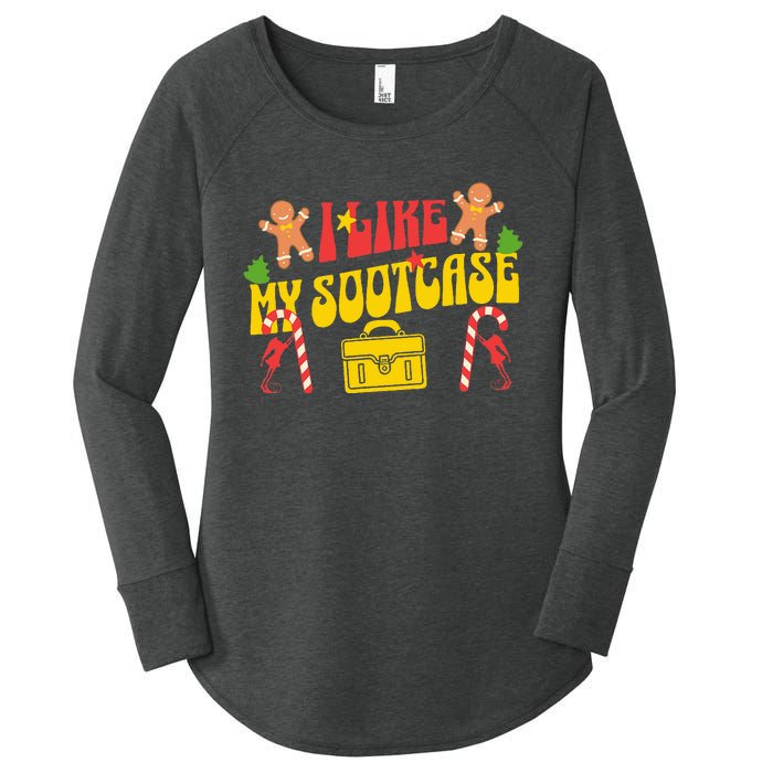 I Like My Suitcase Funny Sootcase Viral Meme Women's Perfect Tri Tunic Long Sleeve Shirt