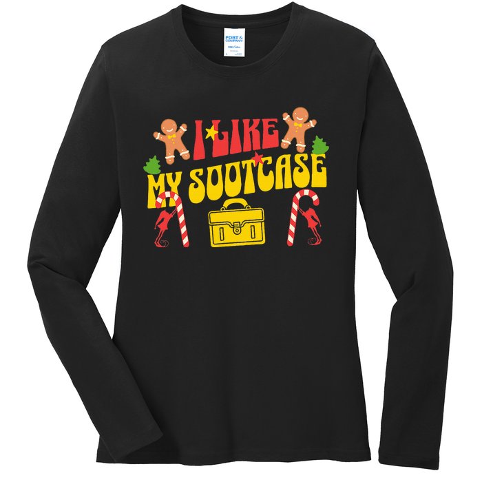 I Like My Suitcase Funny Sootcase Viral Meme Ladies Long Sleeve Shirt