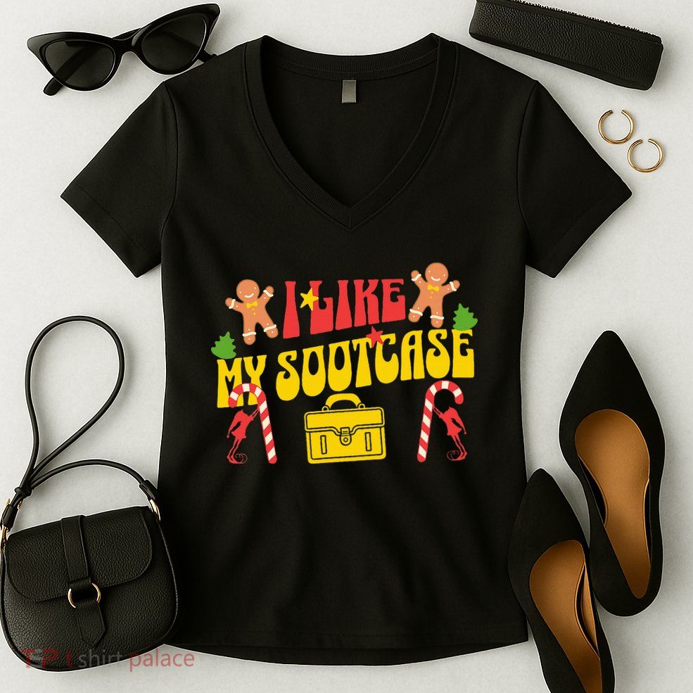 I Like My Suitcase Funny Sootcase Viral Meme Women's V-Neck T-Shirt