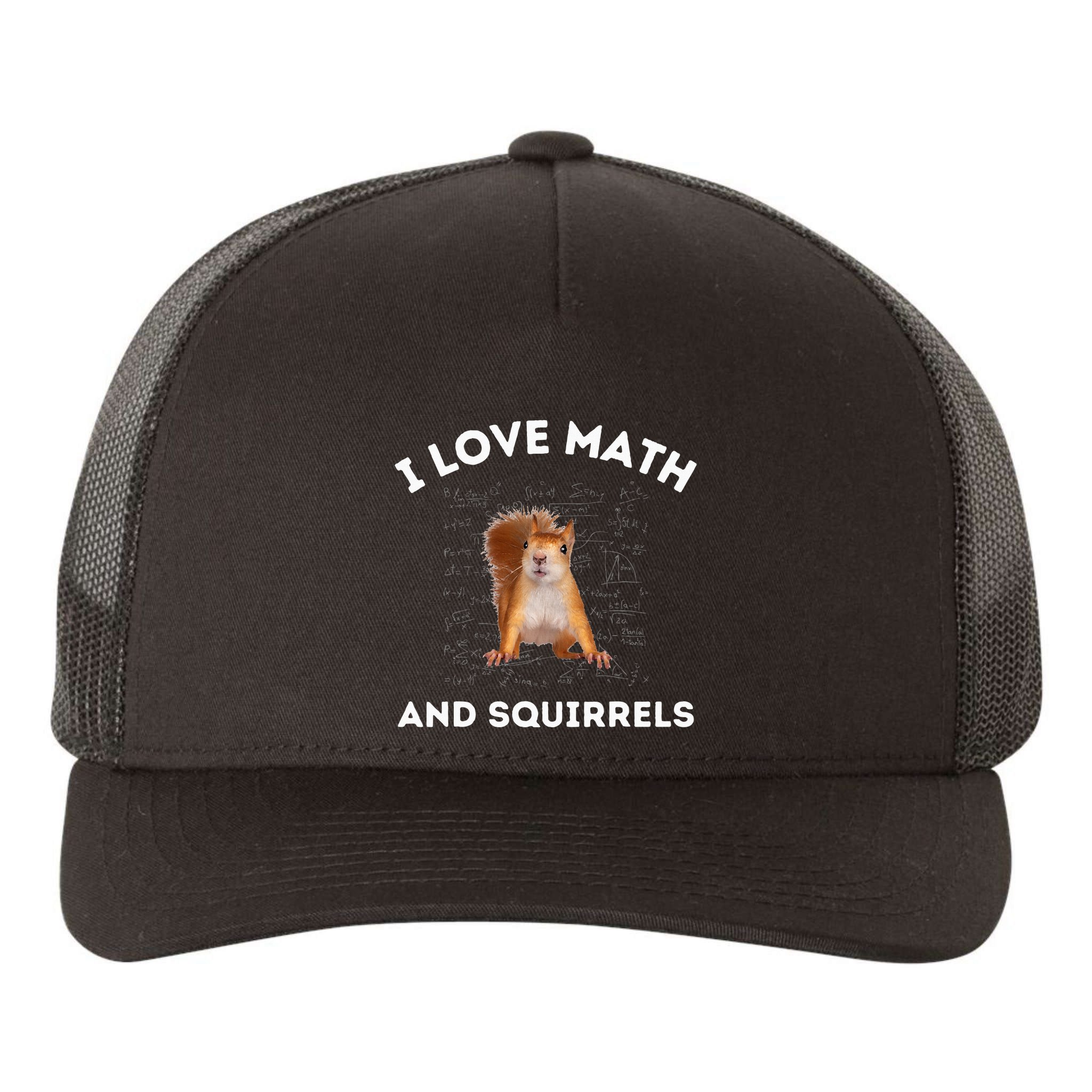 I Love Math And Squirrels Squirrel Lover Algebra Teacher Yupoong Adult 5-Panel Trucker Hat