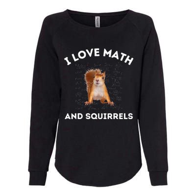 I Love Math And Squirrels Squirrel Lover Algebra Teacher Womens California Wash Sweatshirt