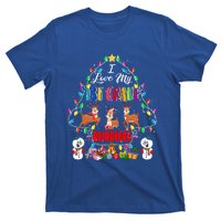 I Love My 1st Grade Reindeers Christmas Light Tree Teacher Funny Gift T-Shirt