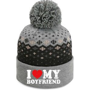 I Love My Boyfriend I Heart My Boyfriend Bf The Baniff Cuffed Pom Beanie