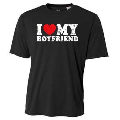 I Love My Boyfriend I Heart My Boyfriend Bf Cooling Performance Crew T-Shirt