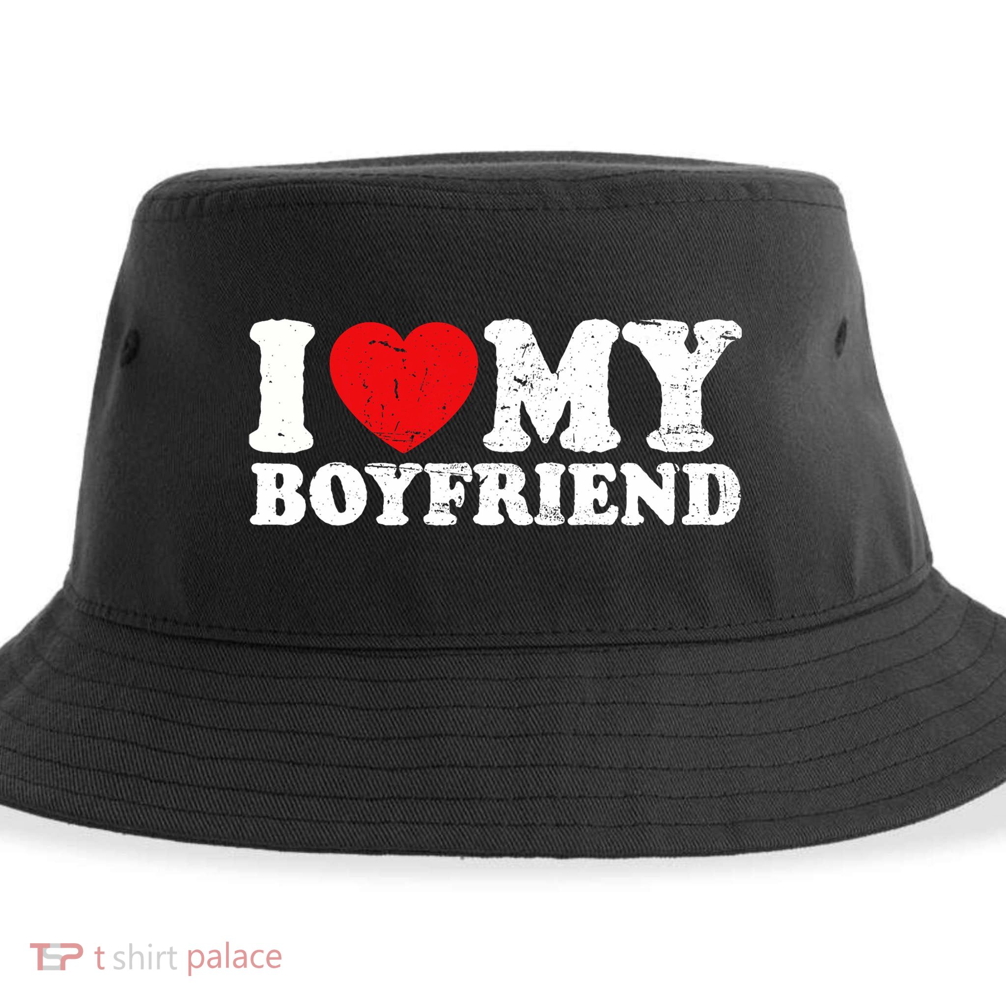 I Love My Boyfriend I Heart My Boyfriend Bf Sustainable Bucket Hat
