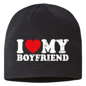 I Love My Boyfriend I Heart My Boyfriend Bf Sustainable Beanie