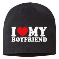 I Love My Boyfriend I Heart My Boyfriend Bf Sustainable Beanie