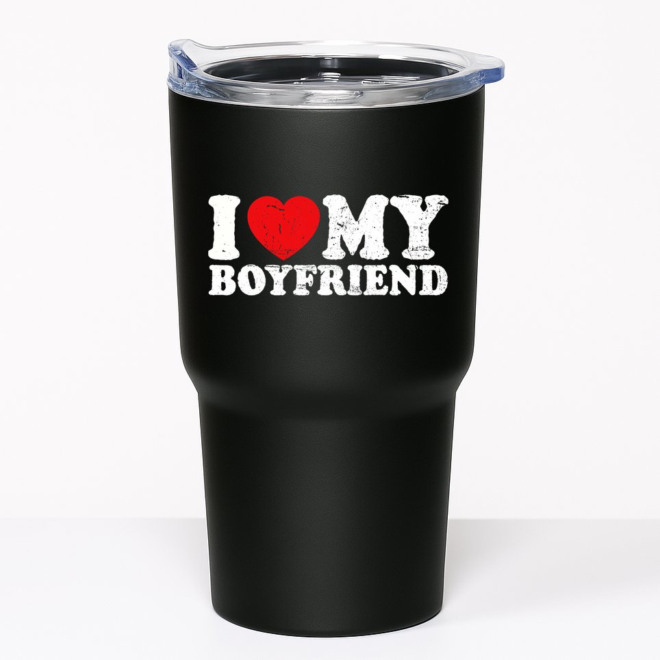 I Love My Boyfriend I Heart My Boyfriend Bf Tumbler