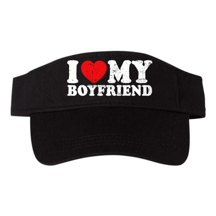 I Love My Boyfriend I Heart My Boyfriend Bf Valucap Bio-Washed Visor