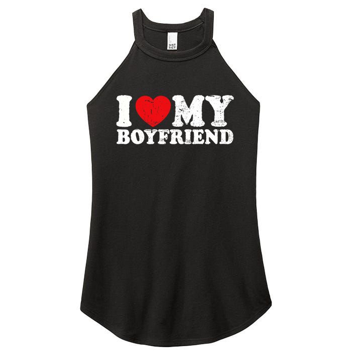 I Love My Boyfriend I Heart My Boyfriend Bf Women's Perfect Tri Rocker Tank