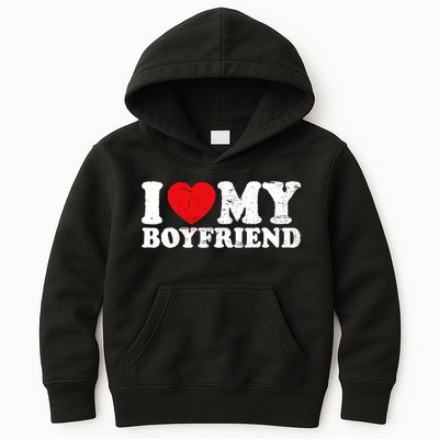 I Love My Boyfriend I Heart My Boyfriend Bf Kids Hoodie